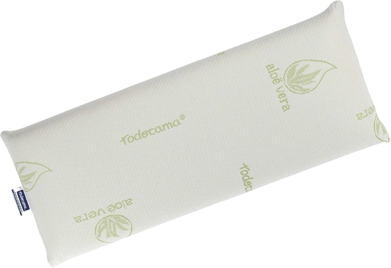 Almohada viscoelástica Todocama Aloe Vera con núcleo compacto de 45 kg/m³ fabricada en España