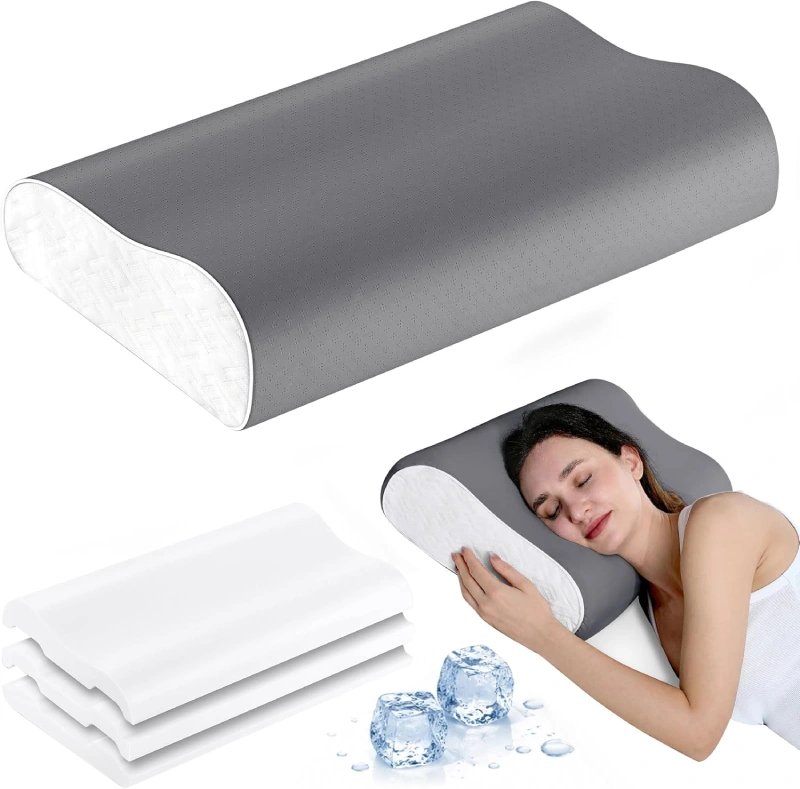 Almohada Elviros Memory Foam altura ajustable con capas extraíbles para configuración personalizada