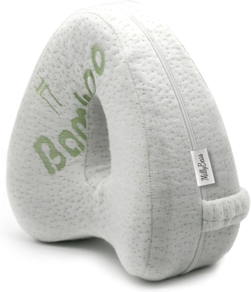 Almohada ergonómica entre rodillas de espuma viscoelástica para alineación de cadera y columna lumbar