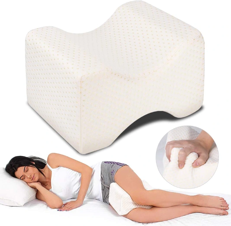 Almohada ortopédica Dioxide para pierna y rodilla de espuma con memoria en forma de corazón para dormir de lado