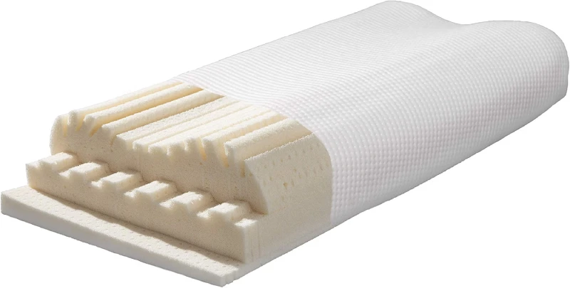 Almohada de látex V28 AIR Talalay natural con tres capas ajustables en altura e inclinación, para personas calurosas y alérgicas